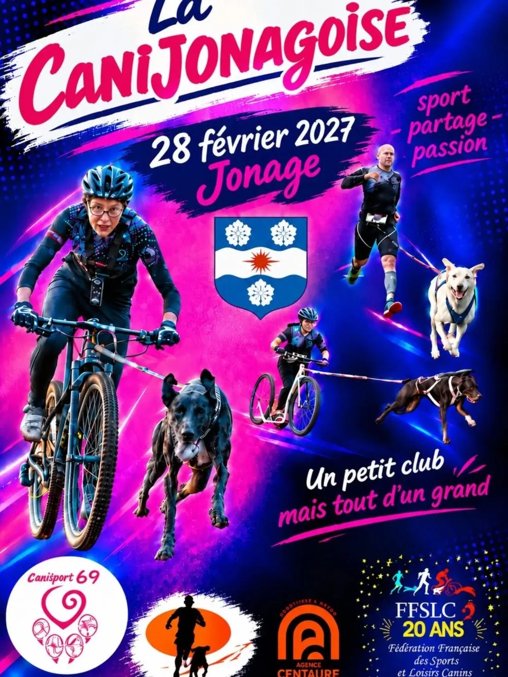 Affiche officielle : 1er canicross "La Cani Jonageoise"