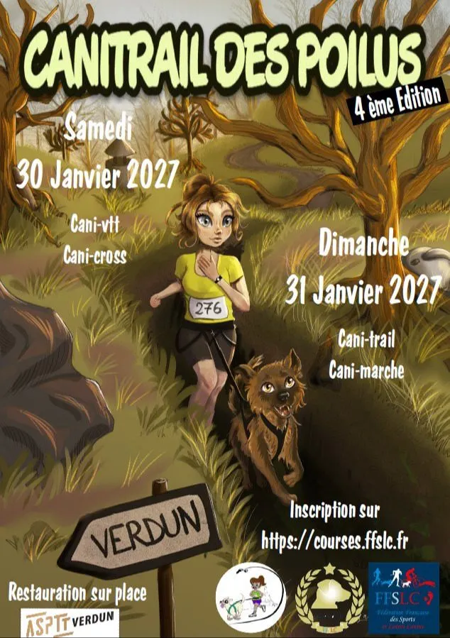 Affiche officielle : 4 ème Edition du Canitrail des Poilus