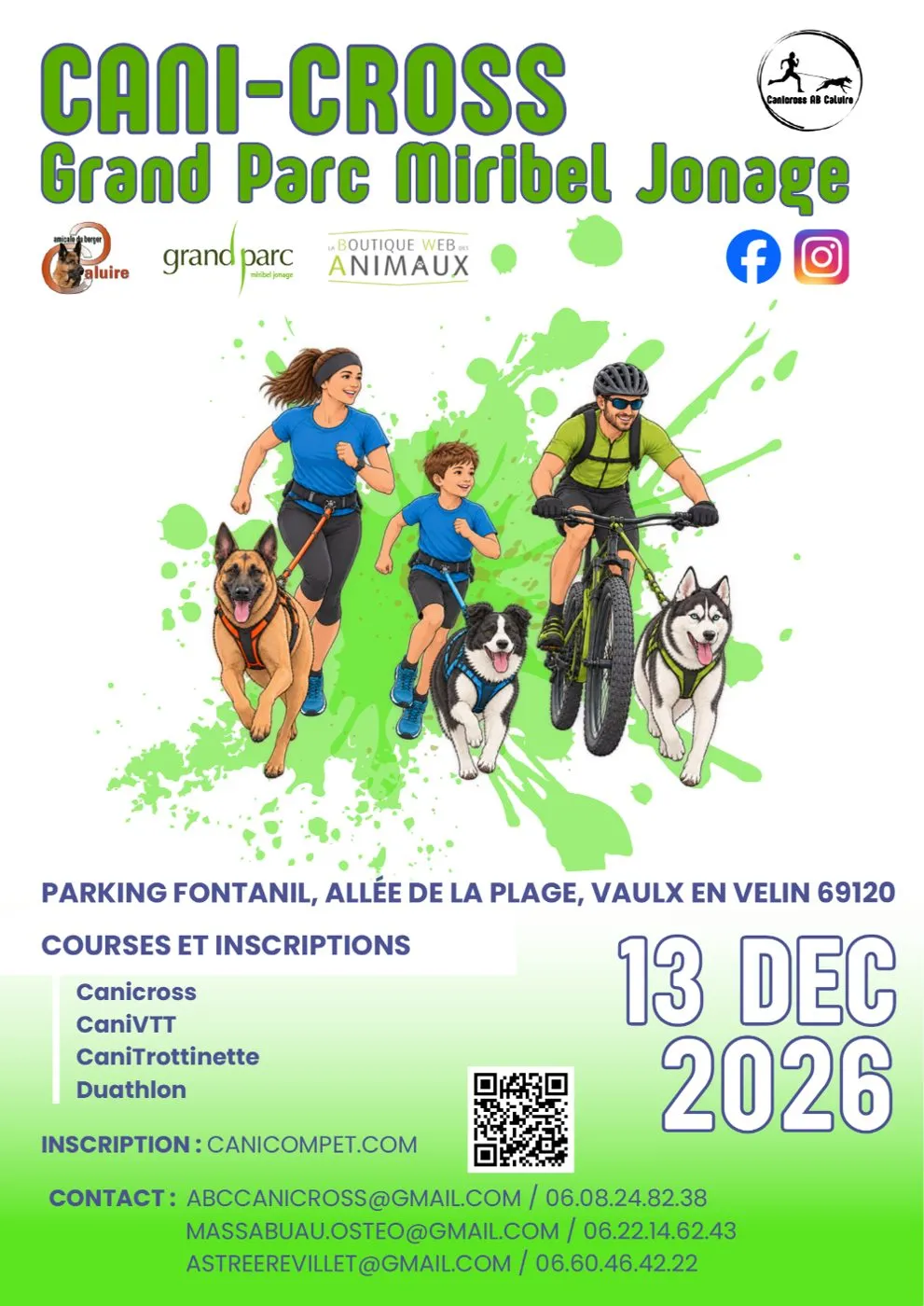 Affiche officielle : 5e édition du Canicross de l'AB Caluire
