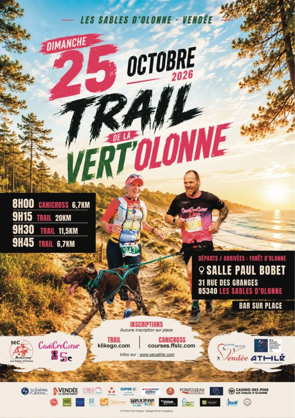 Affiche officielle : Canicross de la Vert'Olonne