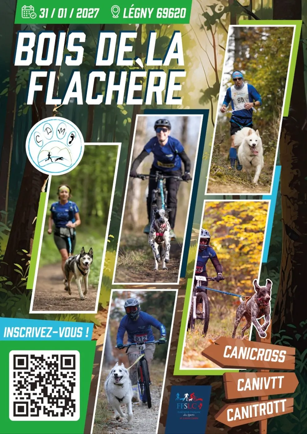 Affiche officielle : Canicross du Bois de la Flachère - 2027