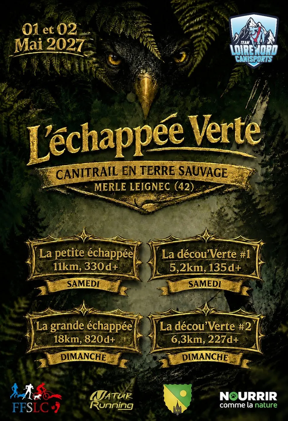 Affiche officielle : L'échappée Verte - Canitrail en terre sauvage