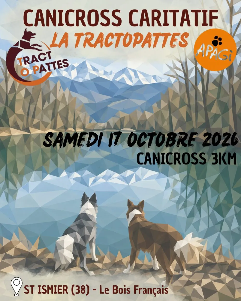 Affiche officielle : La Tractopattes - CANICROSS CARITATIF (APAGI)